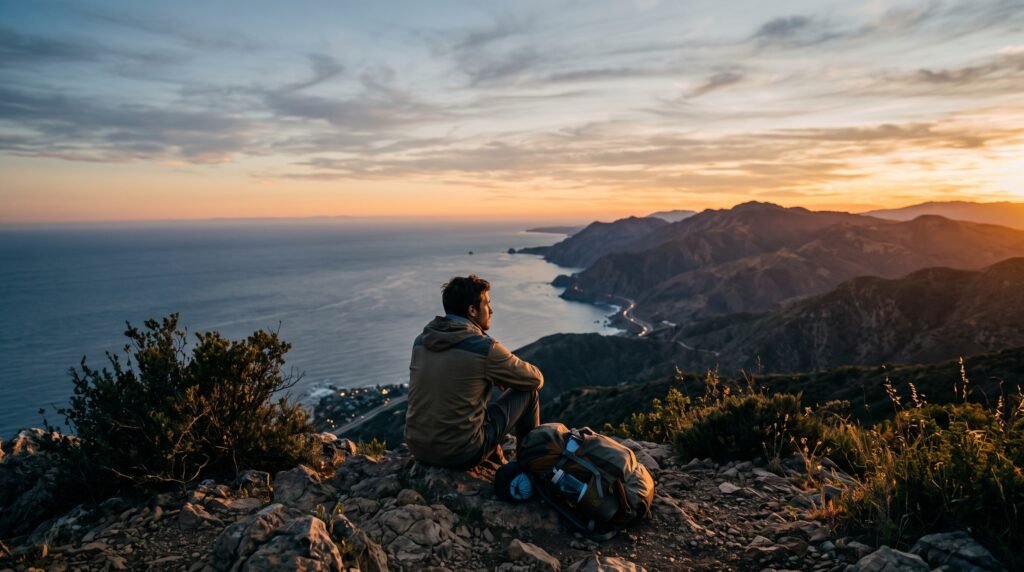 Traveler watching sunset over one of the best travel destinations for 2026